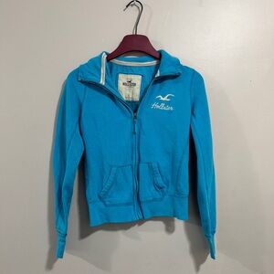 Y2K Hollister Blue Zip-Up Hoodie Woman’s Size Large